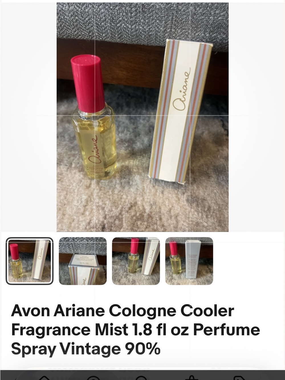 Avon Ariane Cologne Cooler Fragranced Mist — White and Gold Box 1.8 oz